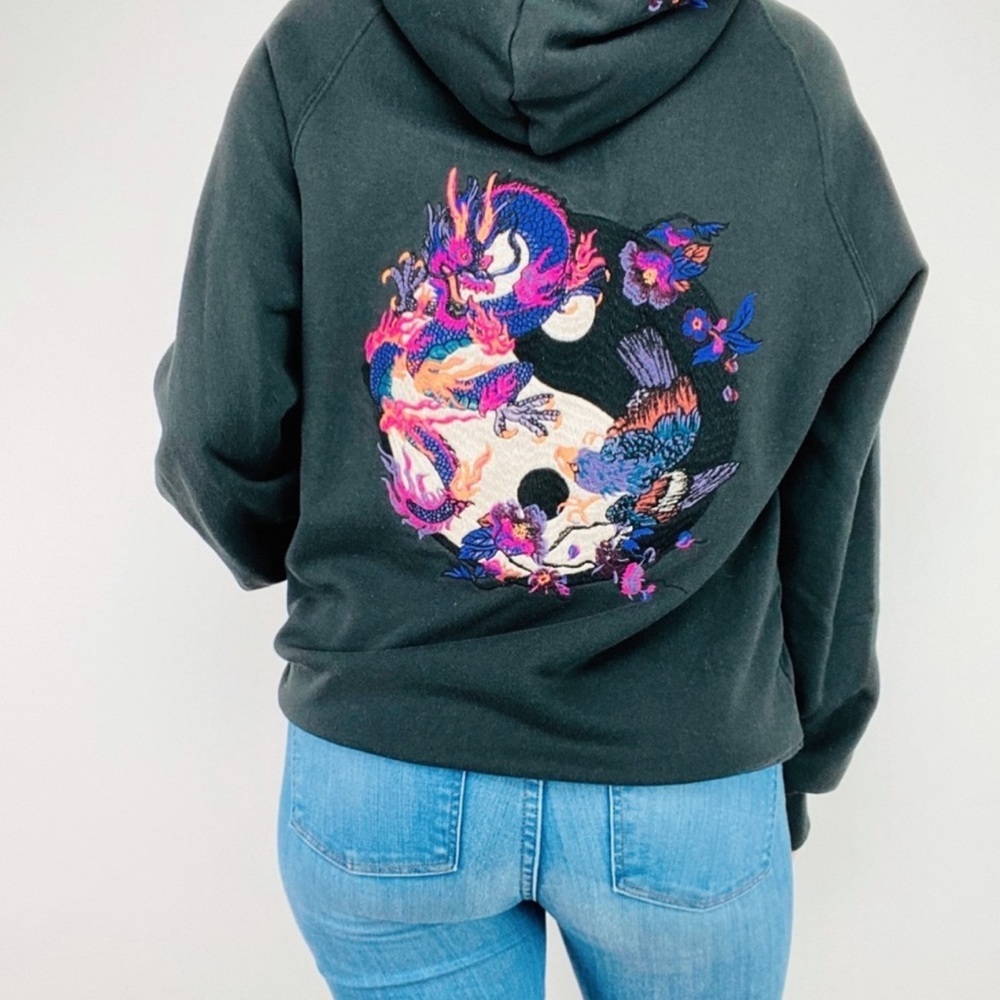 Urban Outfitters Embroidered Ying Yang Hoodie
